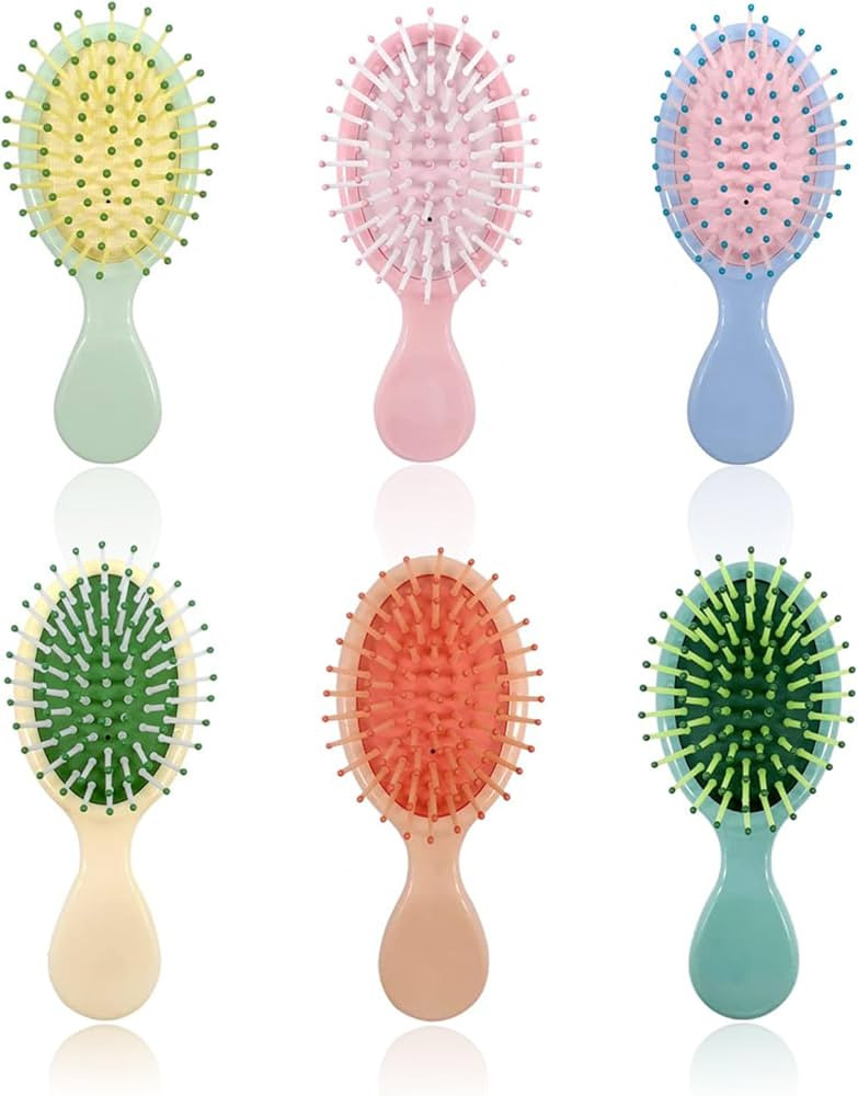 6 Pieces Mini Wet Hair Brush, Travel Detangling Brush, for Most Hair Types, with Ease Knots Witho... | Amazon (US)