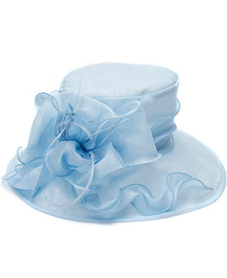 Lace Organza Wide Brim Hat | Macy's