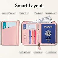 Forvencer Passport Holder Cover with Safe Zipper Closure, Premium Passport Wallet for Travel, Cut... | Amazon (US)