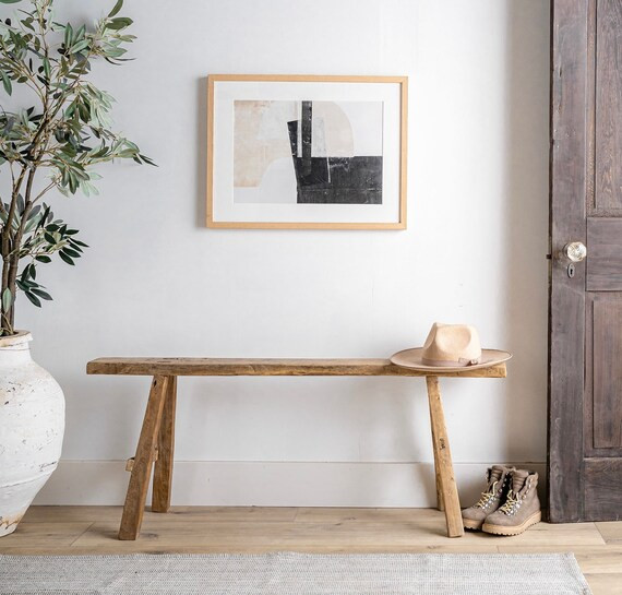 Vintage Elm Skinny Bench {B} (Free Shipping) | Etsy (US)