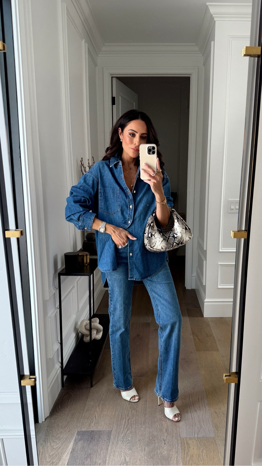 Denim 25, runs tts
Denim shirt XS

#LTKStyleTip #LTKOver40 #LTKSeasonal