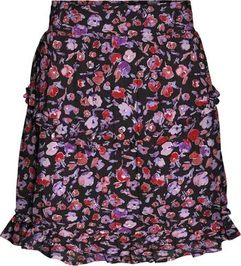 Serena Floral Ruffle Trim Skirt | Nordstrom