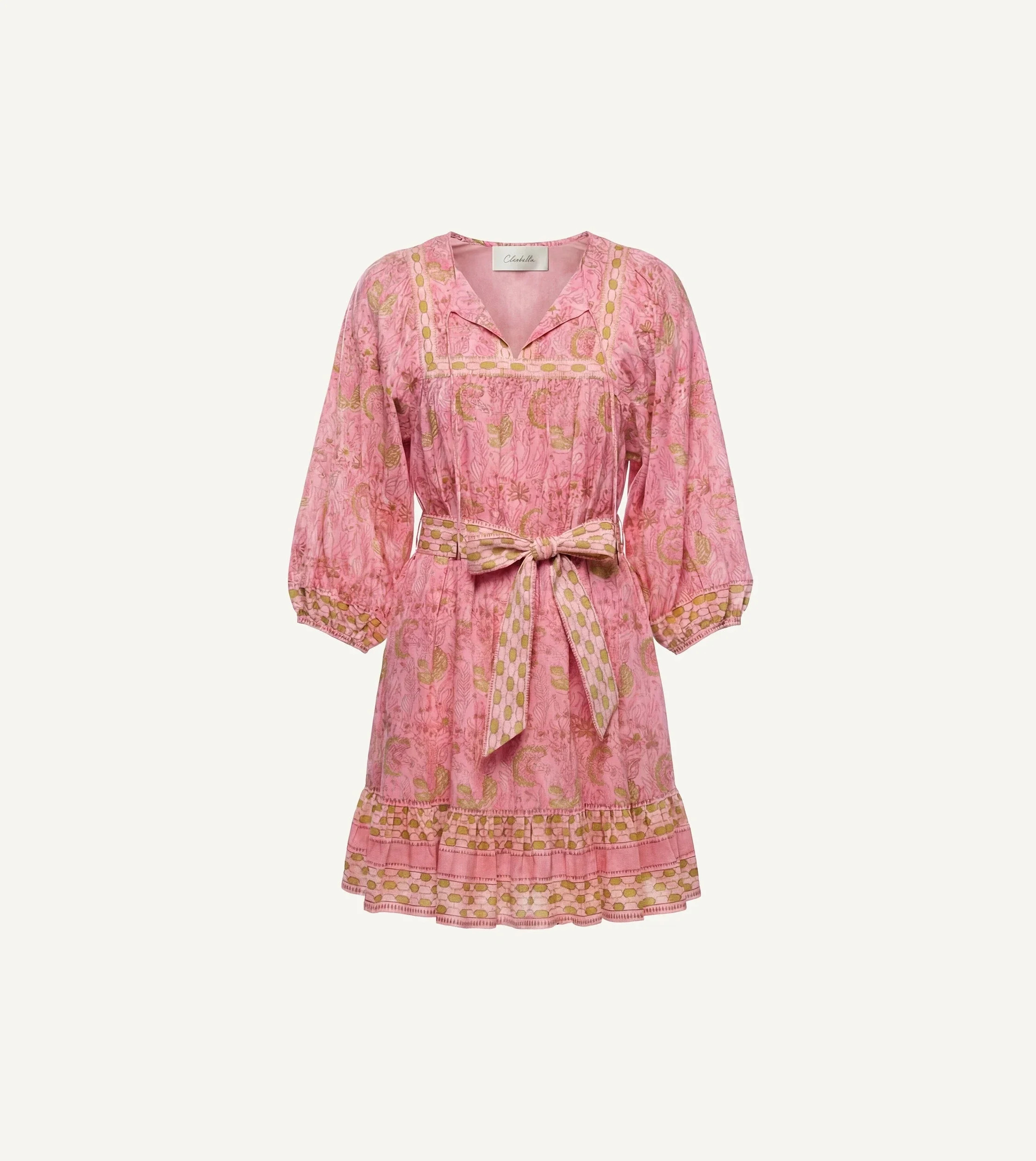 Magdalena Mini Dress | Wildflower Prism Pink | Cleobella