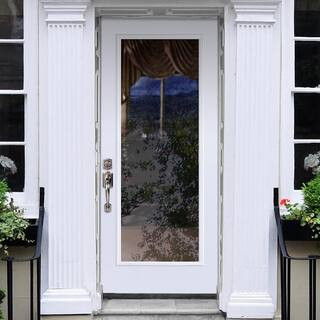 36 in. x 80 in. Premium Full Lite Right-Hand Inswing Primed Steel Prehung Front Exterior Door wit... | The Home Depot