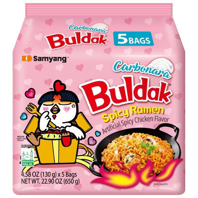 Buldak Samyang Carbonara Ramen - 5ct / 22.95oz | Target