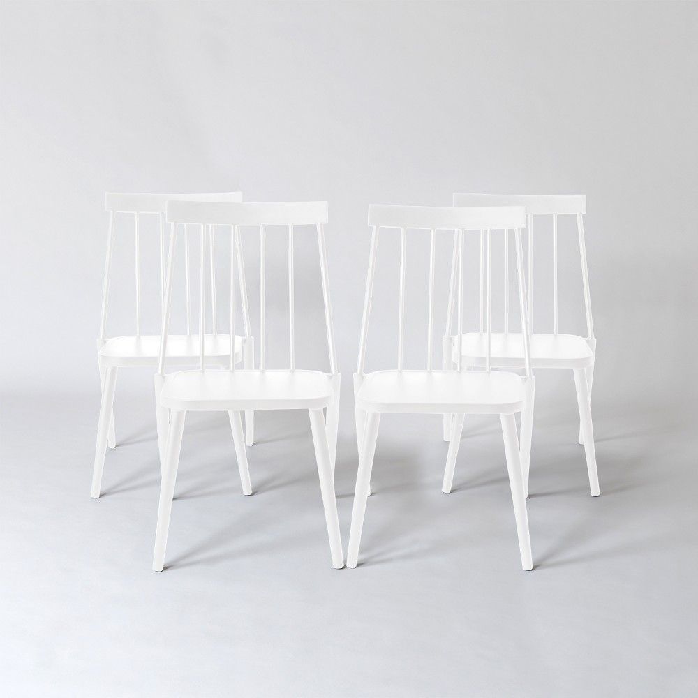 Windsor 4pk Patio Dining Chair - White - Project 62 | Target