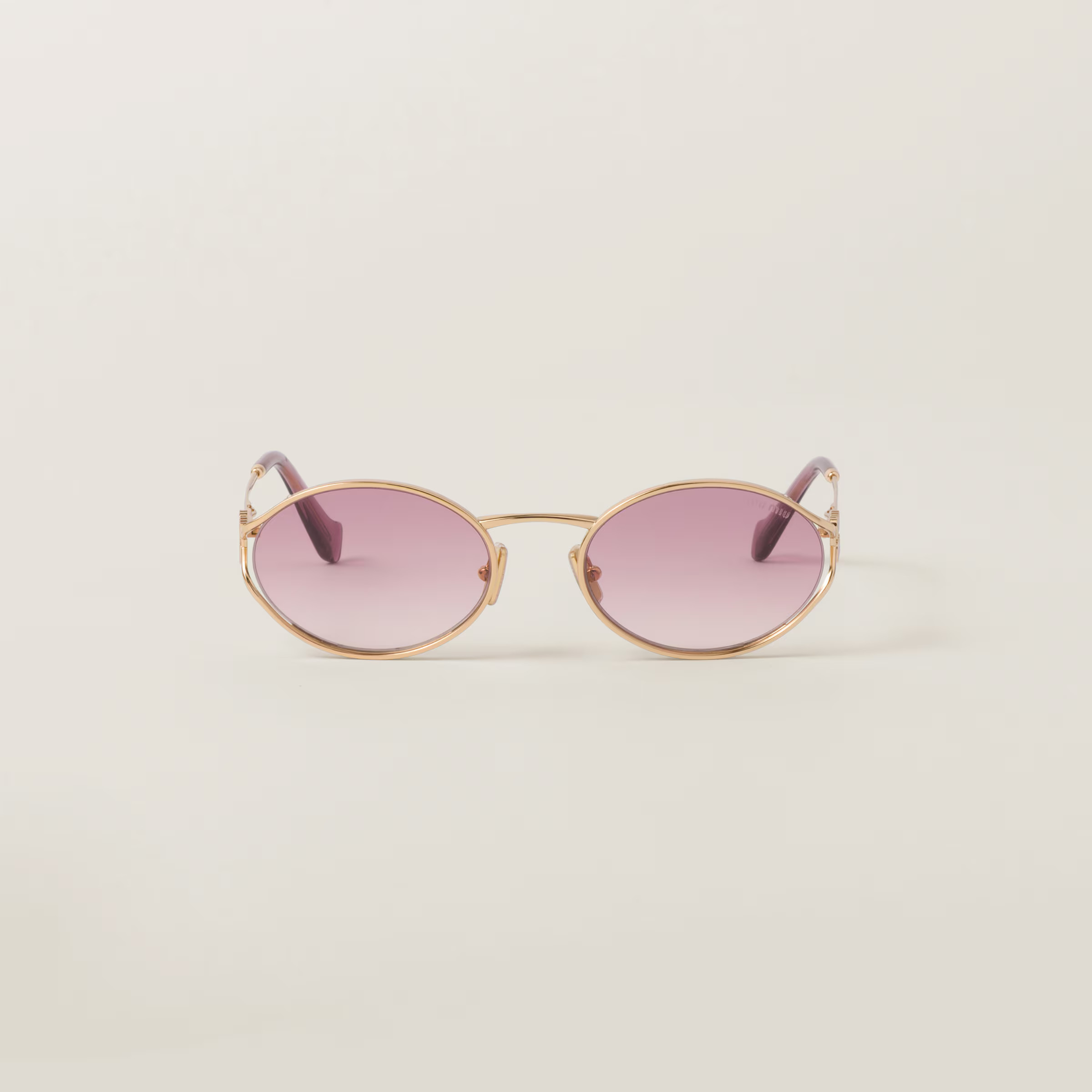 Pink Beg Shaded Lenses Miu Miu Logo Sunglasses | Miu Miu | Miu Miu US