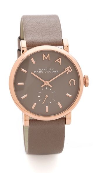 Marc By Marc Jacobs Leather Baker Watch - Brown/Rose Gold | Shopbop