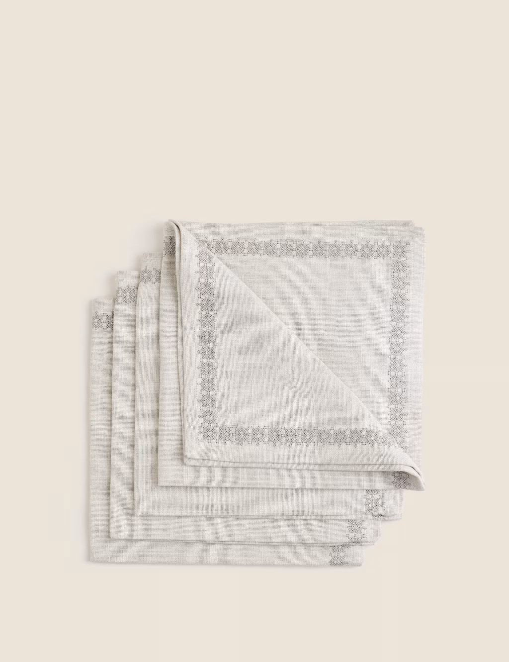 Set of 4 Pure Cotton Embroidered Napkins | Marks & Spencer (UK)