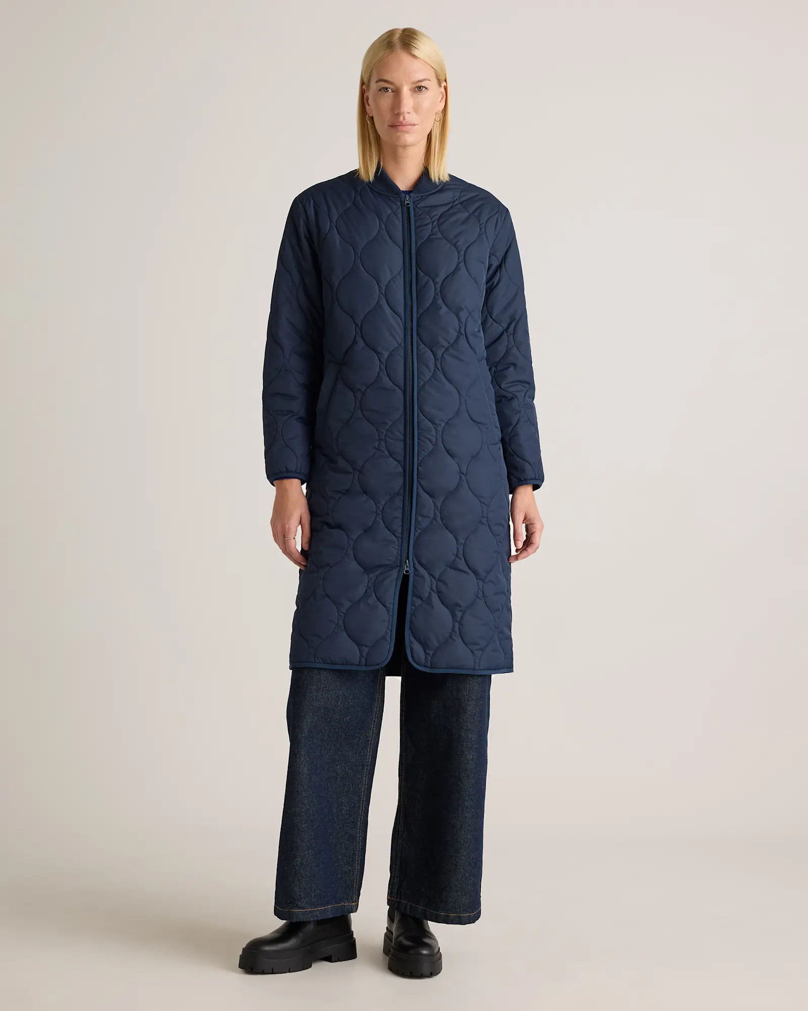 Featherless Quilted Puffer Long Coat | Quince