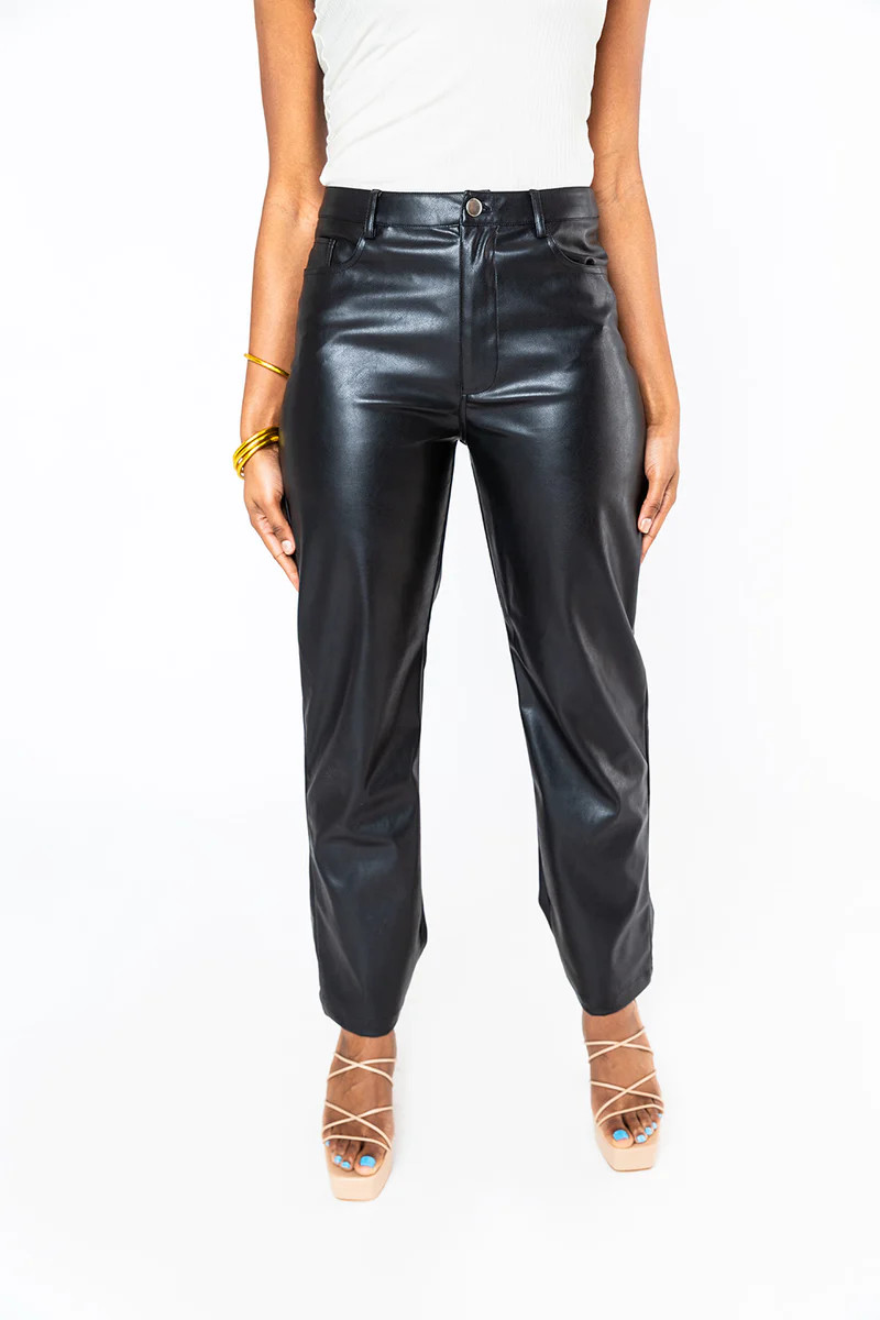 BuddyLove | Gomez Vegan Leather Pants | Black | BuddyLove