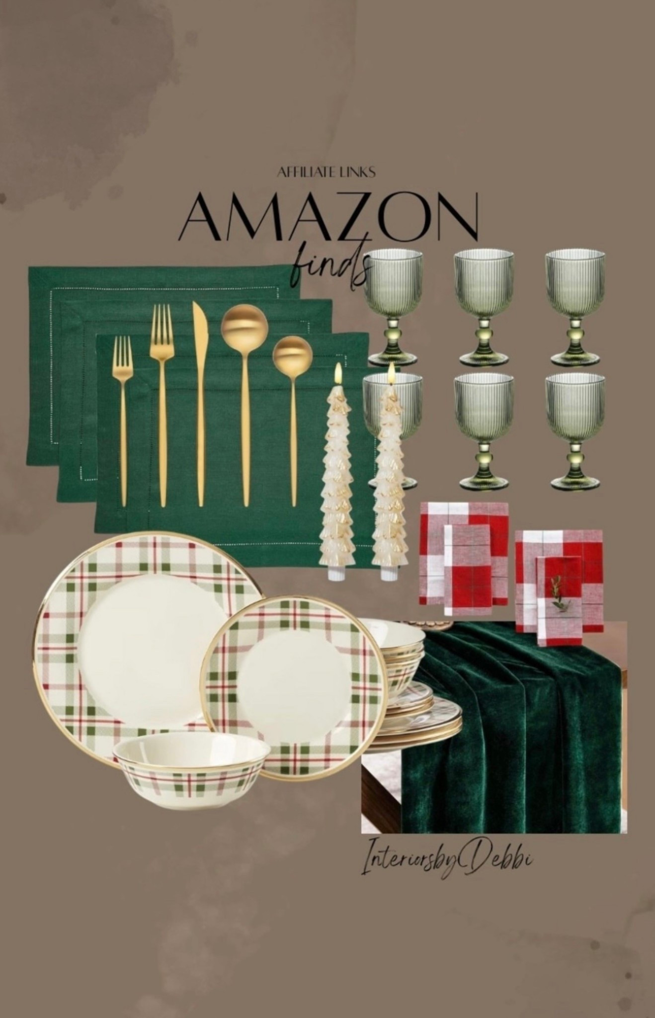 Amazing Finds
Christmas Dinnerware, Christmas stemware, place mats, velvet runner, transitional home, modern decor, amazon find, amazon home, target home decor, mcgee and co, studio mcgee, amazon must have, pottery barn, Walmart finds, affordable decor, home styling, budget friendly, accessories, neutral decor, home finds, new arrival, coming soon, sale alert, high end look for less, Amazon favorites, Target finds, cozy, modern, earthy, transitional, luxe, romantic, home decor, budget friendly decor, Amazon decor #amazonhome



#LTKHoliday #LTKSeasonal #LTKGiftGuide
