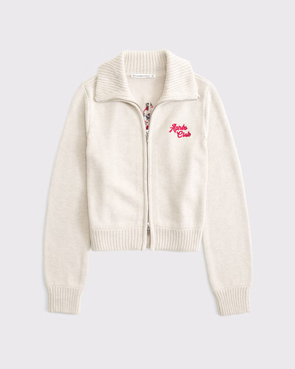 Double Zipper Après Ski Cardigan | Abercrombie & Fitch (US)