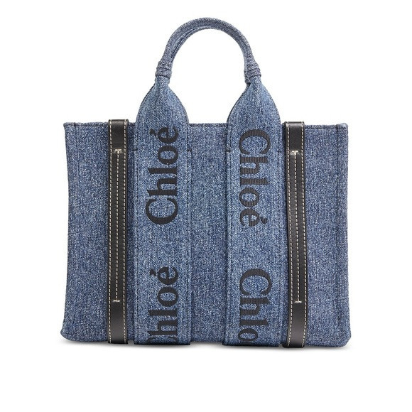 Chloe woody denim small crossbody tote | Poshmark