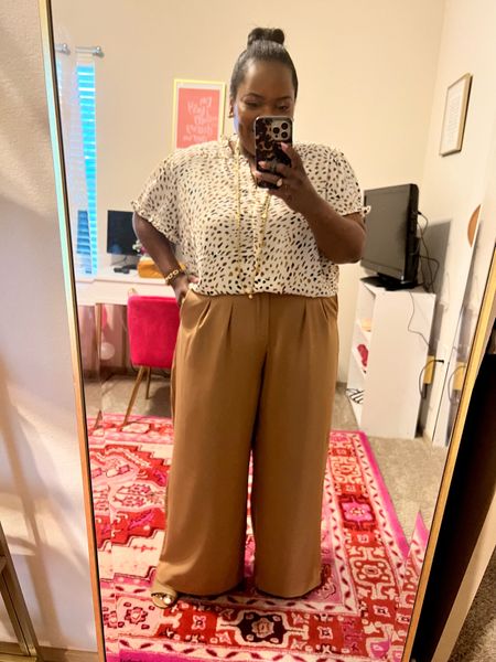 A very chic office look! These feel good work-pants from Torrid are SO GOOD! Wearing a size 18 short. 

#LTKcurves #LTKunder50 #LTKworkwear