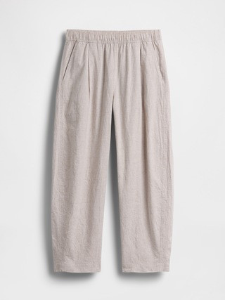 Linen-Blend Easy Barrel Pants | Gap (US)