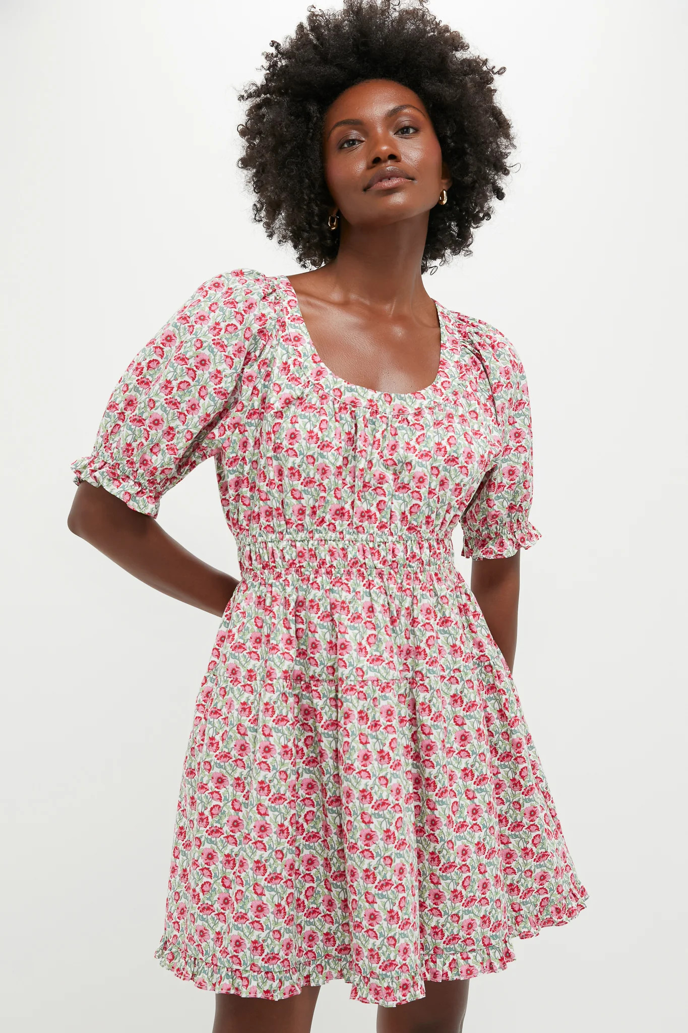 Red Dahlia Floral Dorothy Mini Dress | Tuckernuck (US)