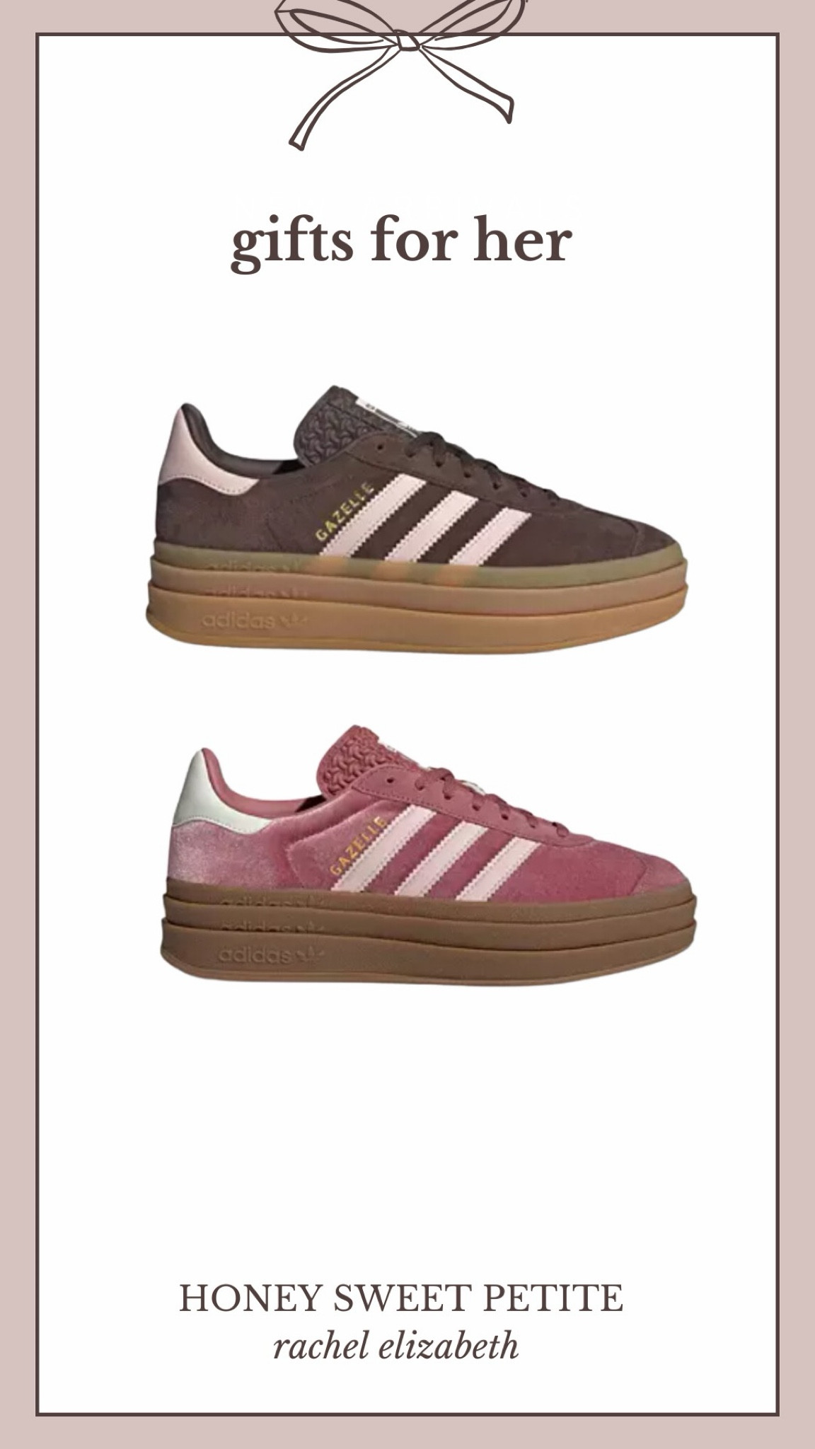 Gifts for her! 

Adidas 
Sneakers 
Gift guide 
Gift for her 
Christmas gift 

Honey sweet petite 

#LTKHoliday #LTKStyleTip #LTKGiftGuide