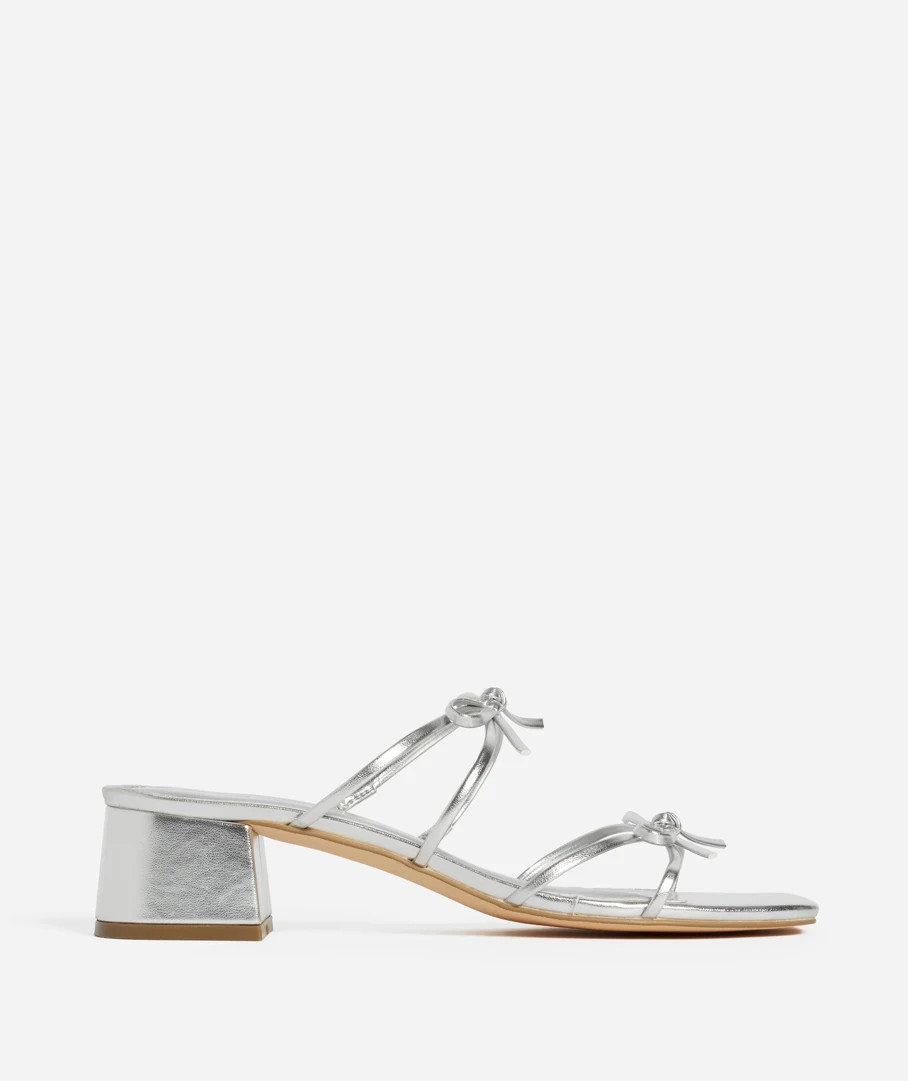 KELLY SILVER BOW HEEL | Sportsgirl