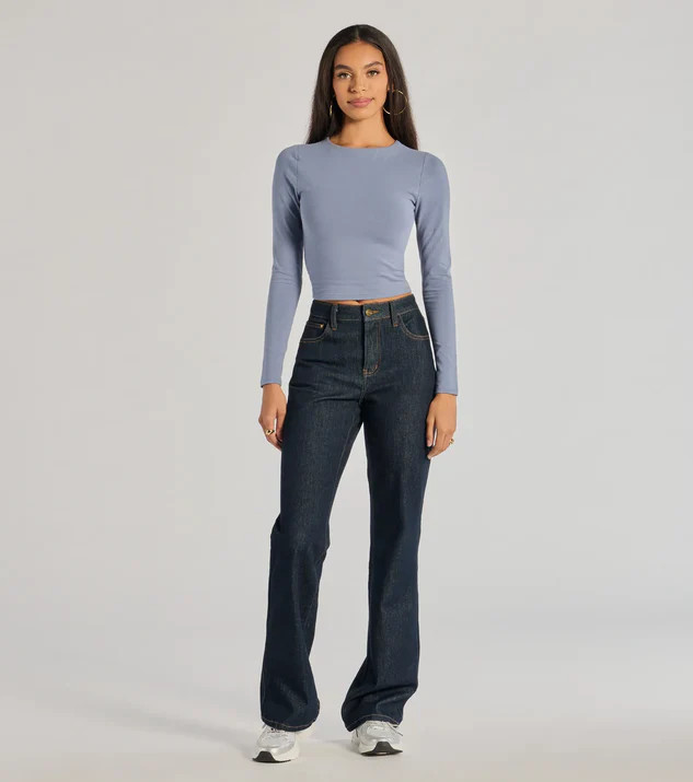 Elevated Staple Open Back Long Sleeve Top | Windsor Stores