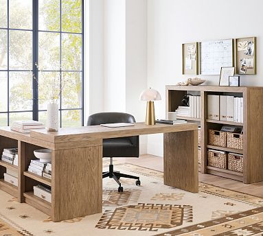 Dillon L-Shape Rotating Desk (70") | Pottery Barn (US)