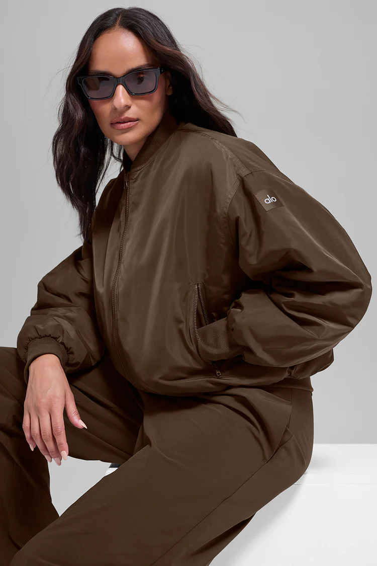 Faux Fur Urbanite Bomber - Espresso/Ivory | Alo Yoga (US)