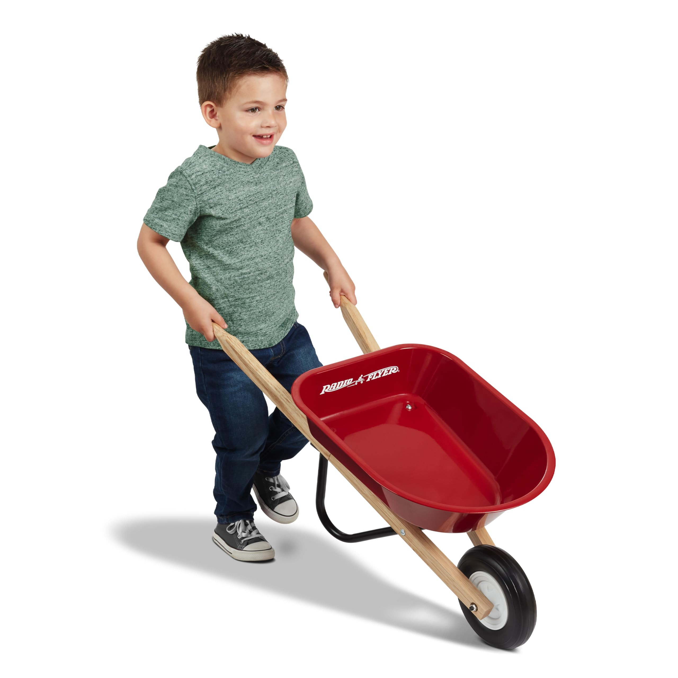 Radio Flyer Classic Kids Wheelbarrow, For Kids 3+, Seamless Steel Tray with No-Scratch Edges, Rea... | Amazon (US)