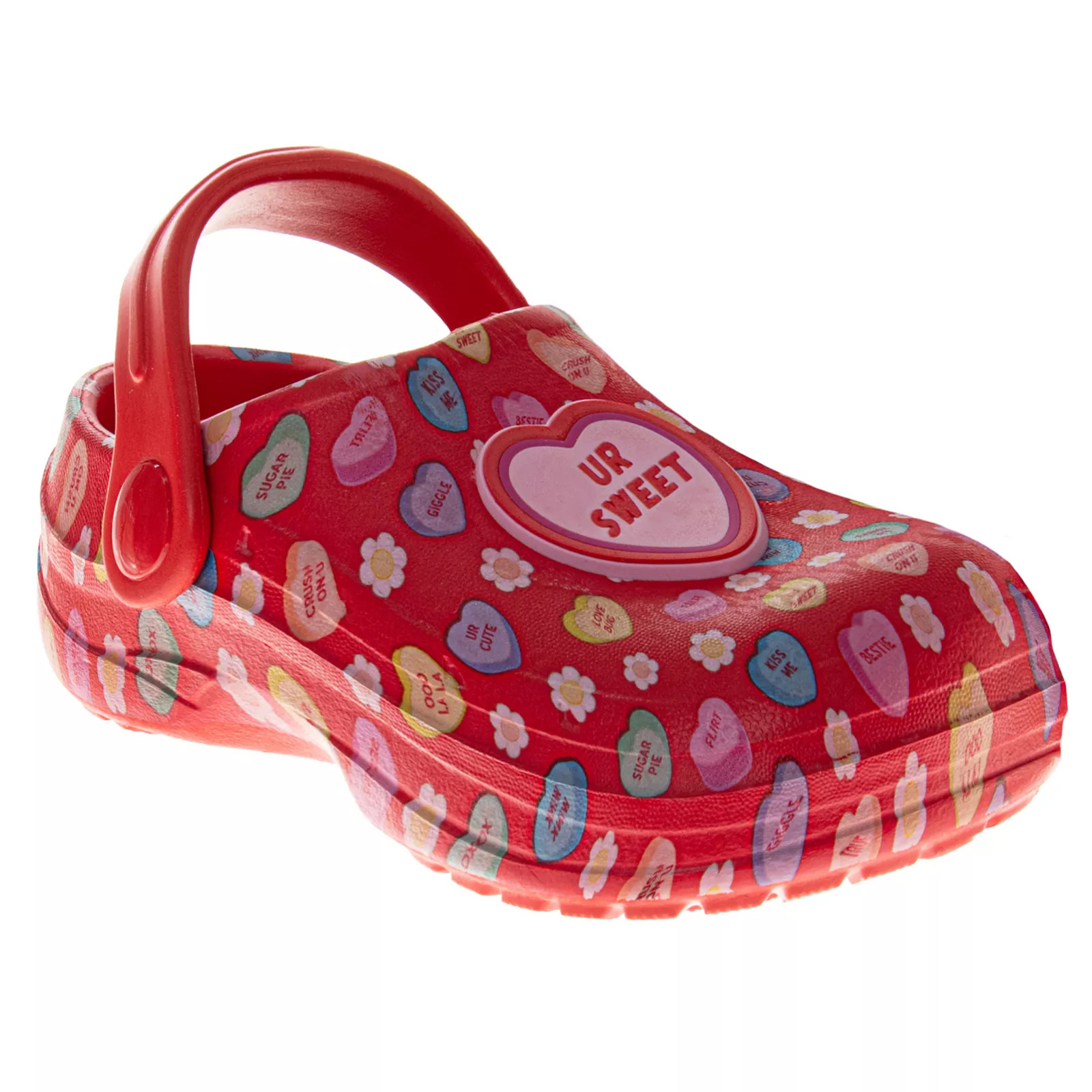 Sweethearts Conversation Hearts Toddler Girls Lightweight Slip-On Water Friendly Clogs, Toddler Girl's, Size: 6, Red Team | Kohl's