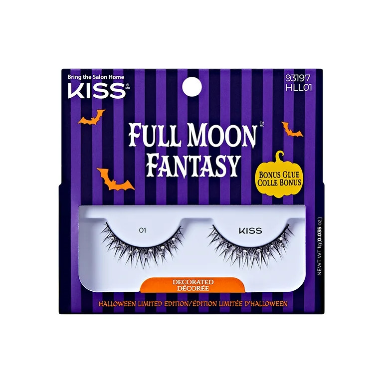KISS Full Moon Fantasy, False Eyelashes, Angel Eyes, 12 mm, 1 Pair | Walmart (US)