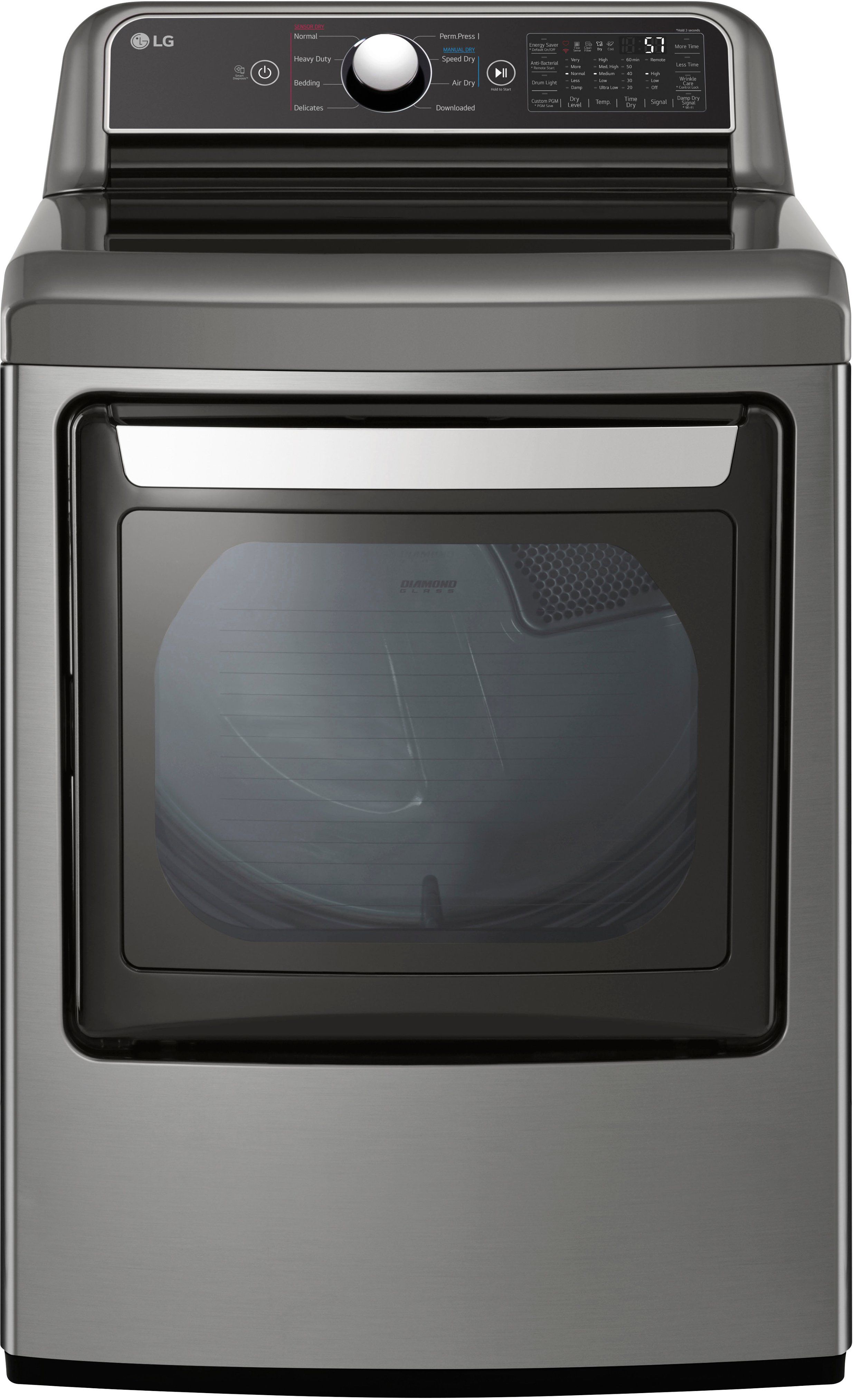 LG 7.3 Cu. Ft. Smart Electric Dryer with EasyLoad Door Graphite Steel DLE7400VE - Best Buy | Best Buy U.S.