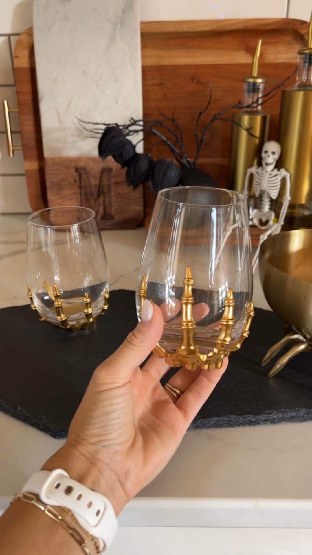 $5 Stemless Skeleton hand wine glasses from Target are an absolute must have this spooky season 🍷💀👌🏻

#LTKParties #LTKHome #LTKSeasonal