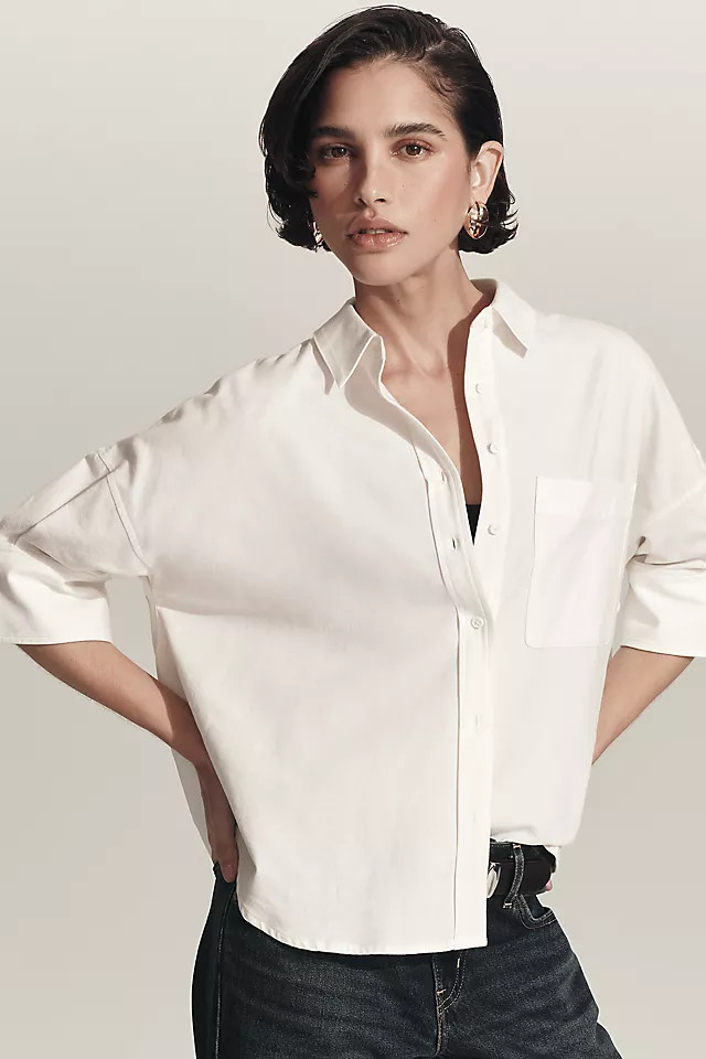 Mabel Boxy Oxford Shirt Top | Anthropologie (US)