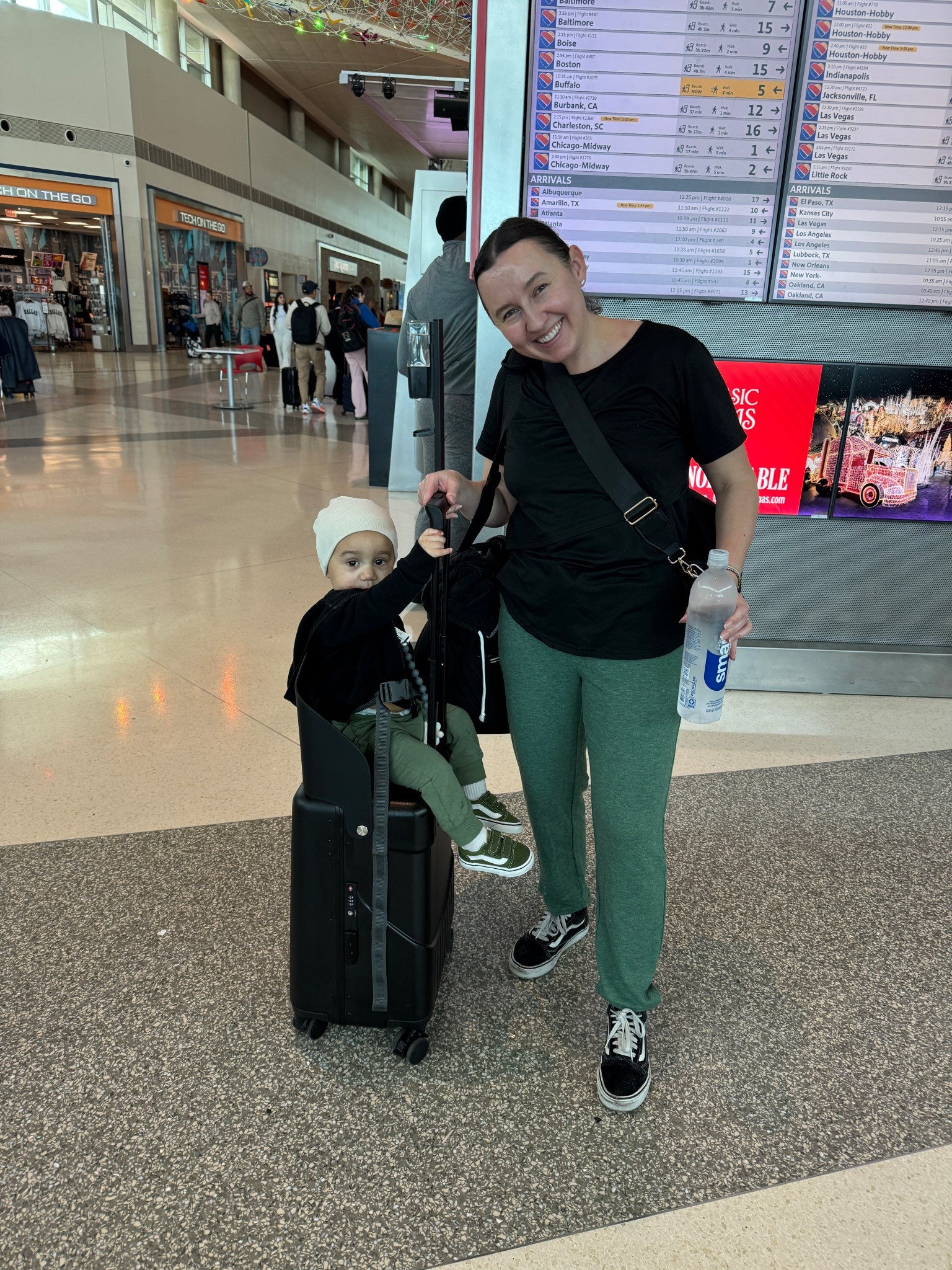Travel with a toddler 

Toddler suitcase

Travel essentials 

Suitcase with a seat

Got soooooooooo many looks and heard soooooooo many “that is genius” comments while wheeling him around.

This is my first solo trip with him so I knew I needed something that would be easy for me to navigate with a 25lb baby.

Love this suitcase so much 

We purchased the 20inch one and it does come with it’s own seat belt to secure toddler

I also linked the other one that has an outside compartment which is great for easy access to changing stuff for baby/toodler (I though I purchased that one but wasn’t paying attention) 

#LTKHoliday #LTKCyberWeek #LTKTravel