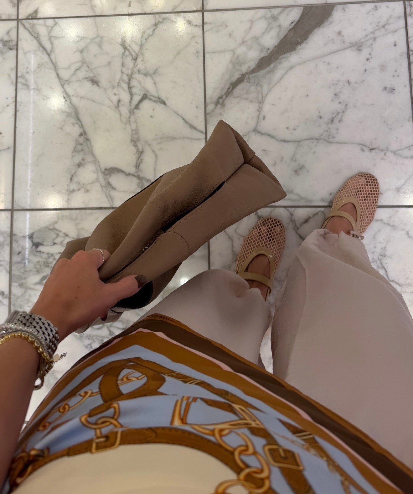Scarf outfit - bubble pants - mesh flats

#LTKdayinmylife #LTKmomlife #LTKSaleAlert