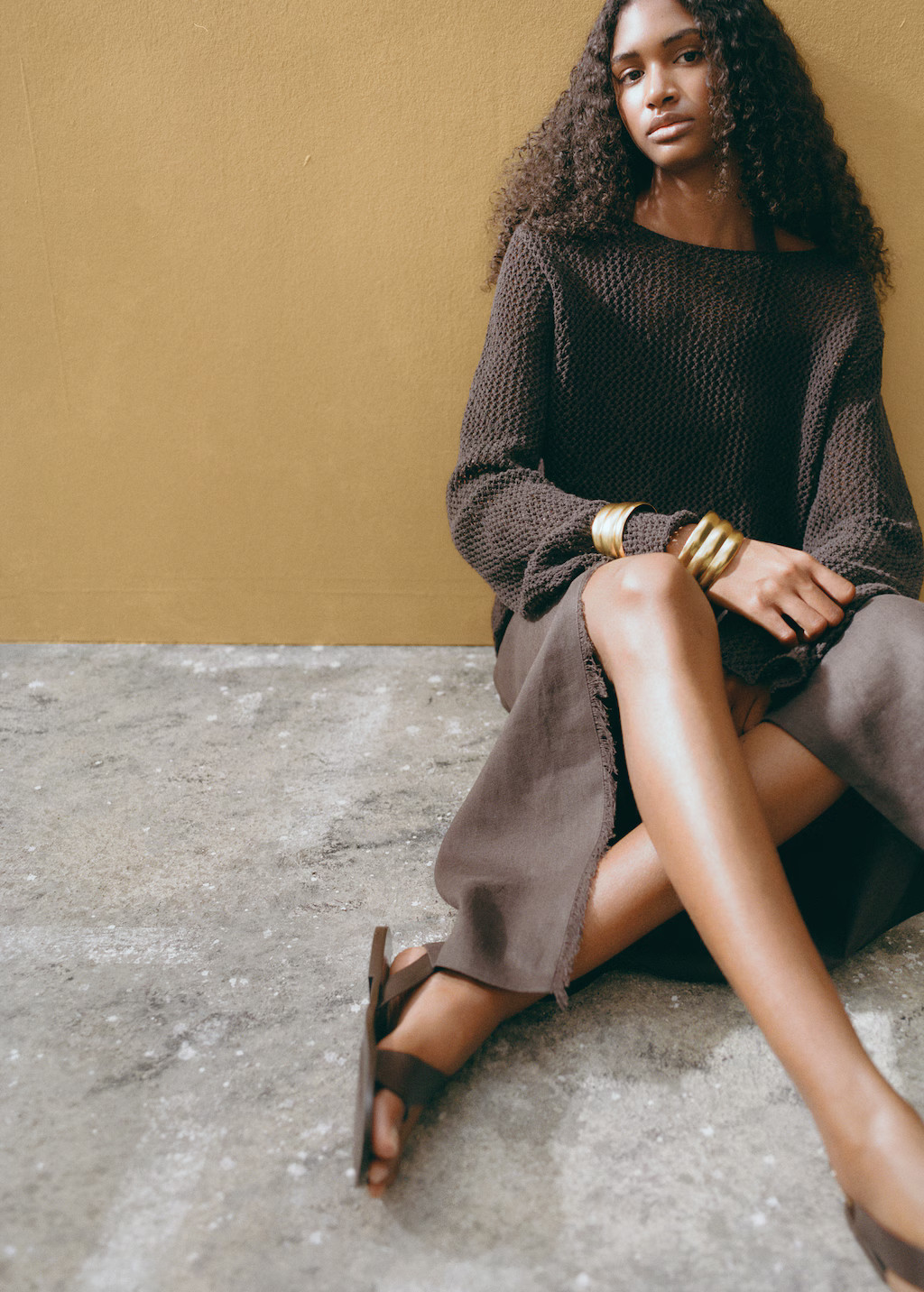 Rigid bracelet with relief - Women | MANGO United Kingdom | MANGO (UK)