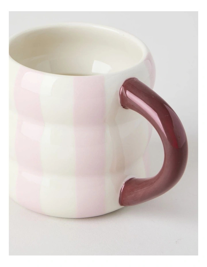 VueBubble Mug With Hand Paint in Pink Stripe | Myer
