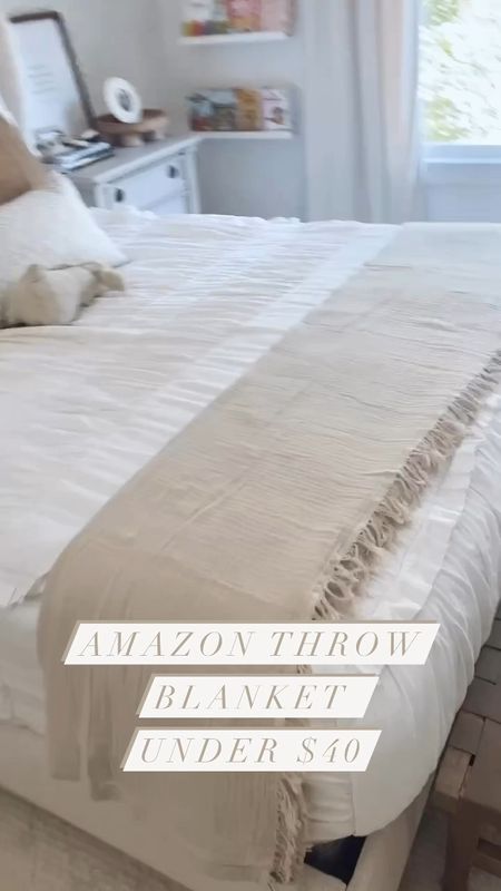 Amazon throw blanket under $40, neutral blanket, Amazon home finds 

#LTKVideo #LTKHome #LTKSaleAlert