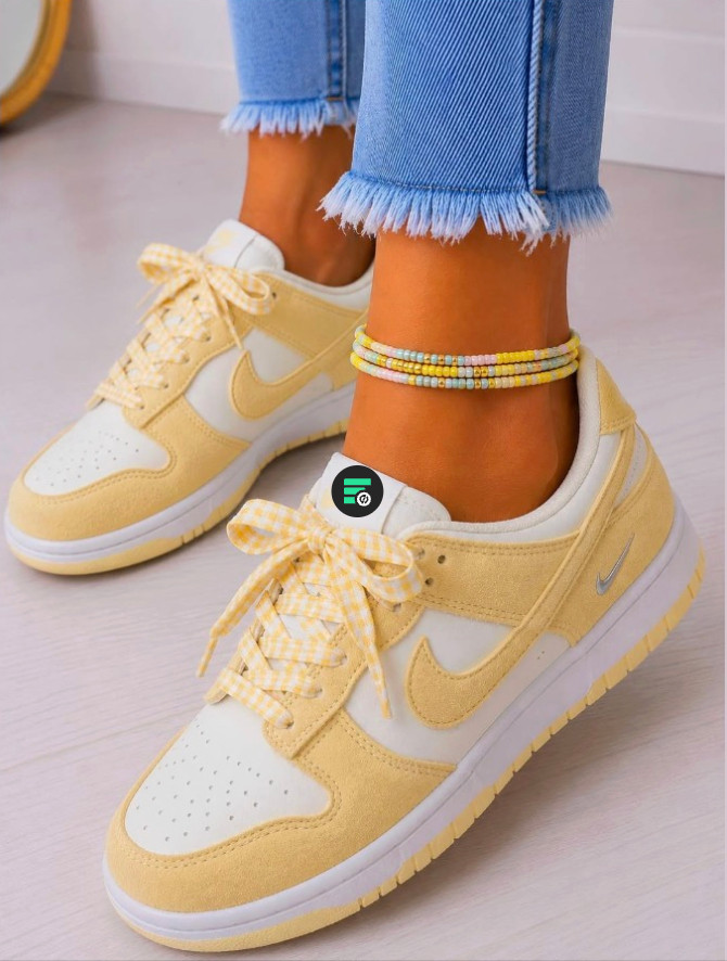 sunshine girls ☀️🍋 where are my yellow-loving girls at because these are giving FULL dopamine dressing vibes 💛✨
This is called the Lemon Drop shoe by Nike and you guys… they are ON SALE 
👏 and not just this colorway — multiple colors are included too 👀🔥

But let’s talk about THIS yellow pair because if you need a little pep in your step for summer, lake weekends, baseball games, beach trips, errands, vacations, all the things… 
THESE are it 💛

And you know I had to make them even cuter 😍 I updated them with yellow gingham shoelaces and I swear it took the whole outfit to another level 🍋✨

These are that fun little happy shoe that instantly makes an outfit look styled without even trying 🙌

Sizes are already starting to move so don’t sleep on these girls 🏃‍♀️💨

Comment YELLOW and I’ll send you the link

#LTKdayinmylife #LTKgrwm #LTKootd