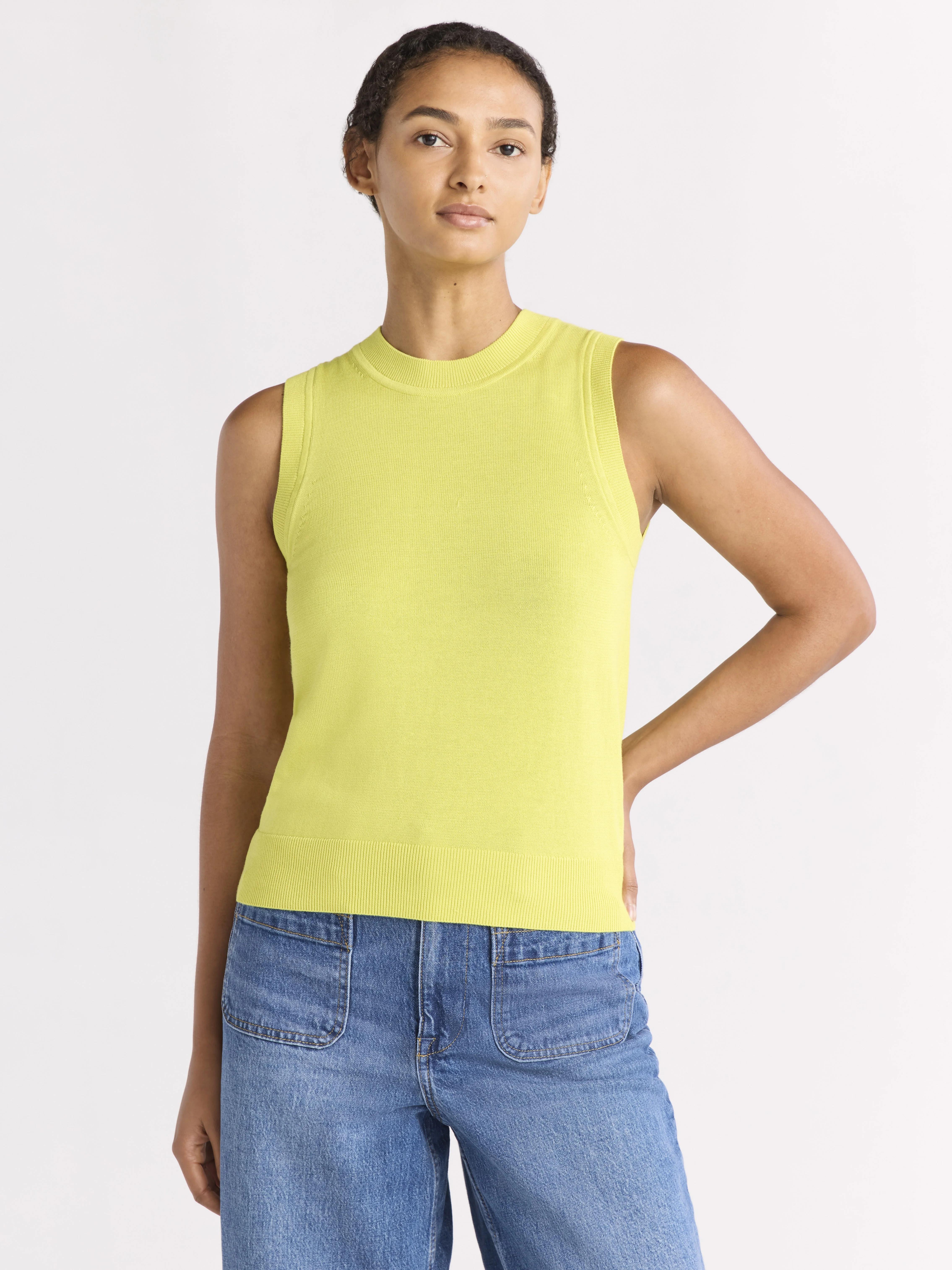 Free Assembly Women's Sleeveless Sweater Shell, Lightweight, Sizes XS-2XL | Walmart (US)