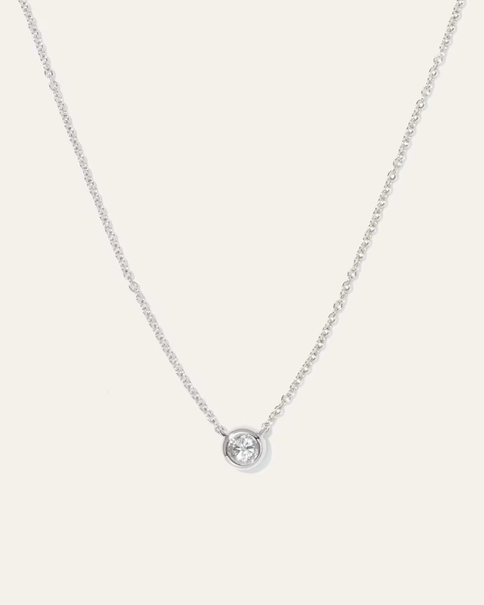 14K Gold Diamond Bezel Necklace | Quince