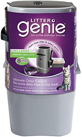 Litter Genie Pail, Ultimate Cat Litter Disposal System, Locks Away Odors, Includes One Refill | Amazon (US)
