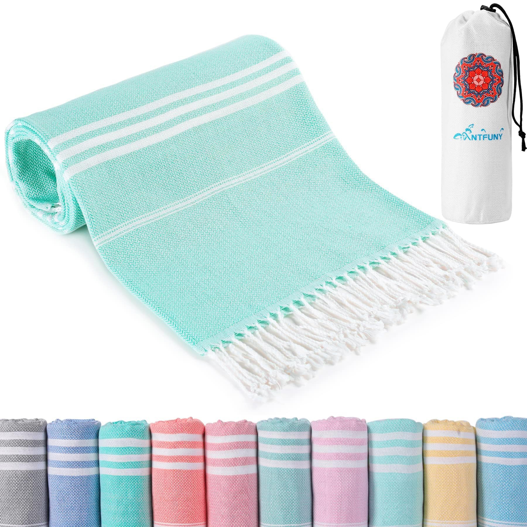 Antfuny Turkish Beach Towels Vacation Essentials Quick Dry Sand Free Oversized Bath Pool Swim Tow... | Amazon (US)