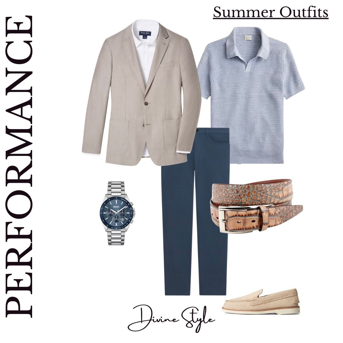 Staying cool yet looking effortlessly  polished wearing a performance blazer, light knit polo shirt and 5-pocket pants. This is a go-to outfit for work to casual. 

#LTKWorkwear #LTKMens #LTKSeasonal