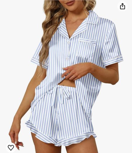 Comfortable striped silky pajamas from Amazon.

#LTKWedding #LTKSaleAlert