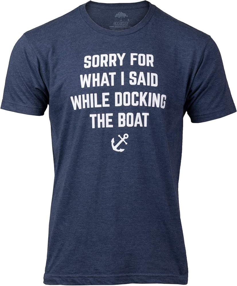 Boating Humor Tee Shirts - Funny Boat Captain, Nautical Fishing Joke T-Shirts for Men or Women | Amazon (US)