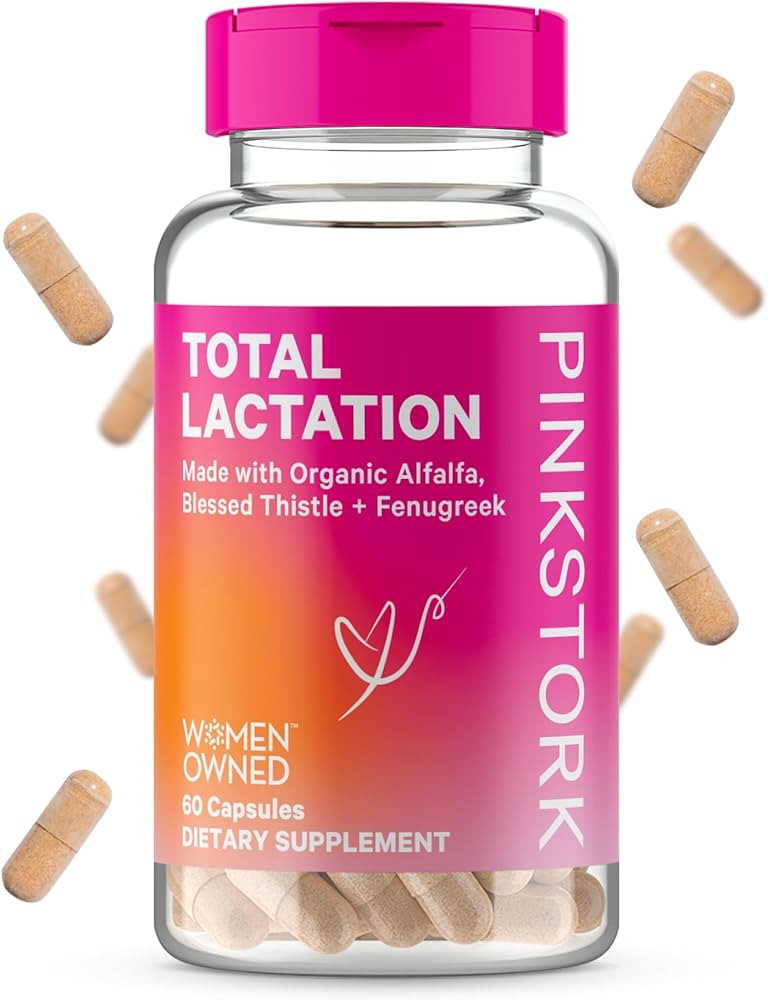 Pink Stork Total Lactation Supplement for Breast Milk Supply, Organic Fenugreek and Alfalfa to Su... | Amazon (US)