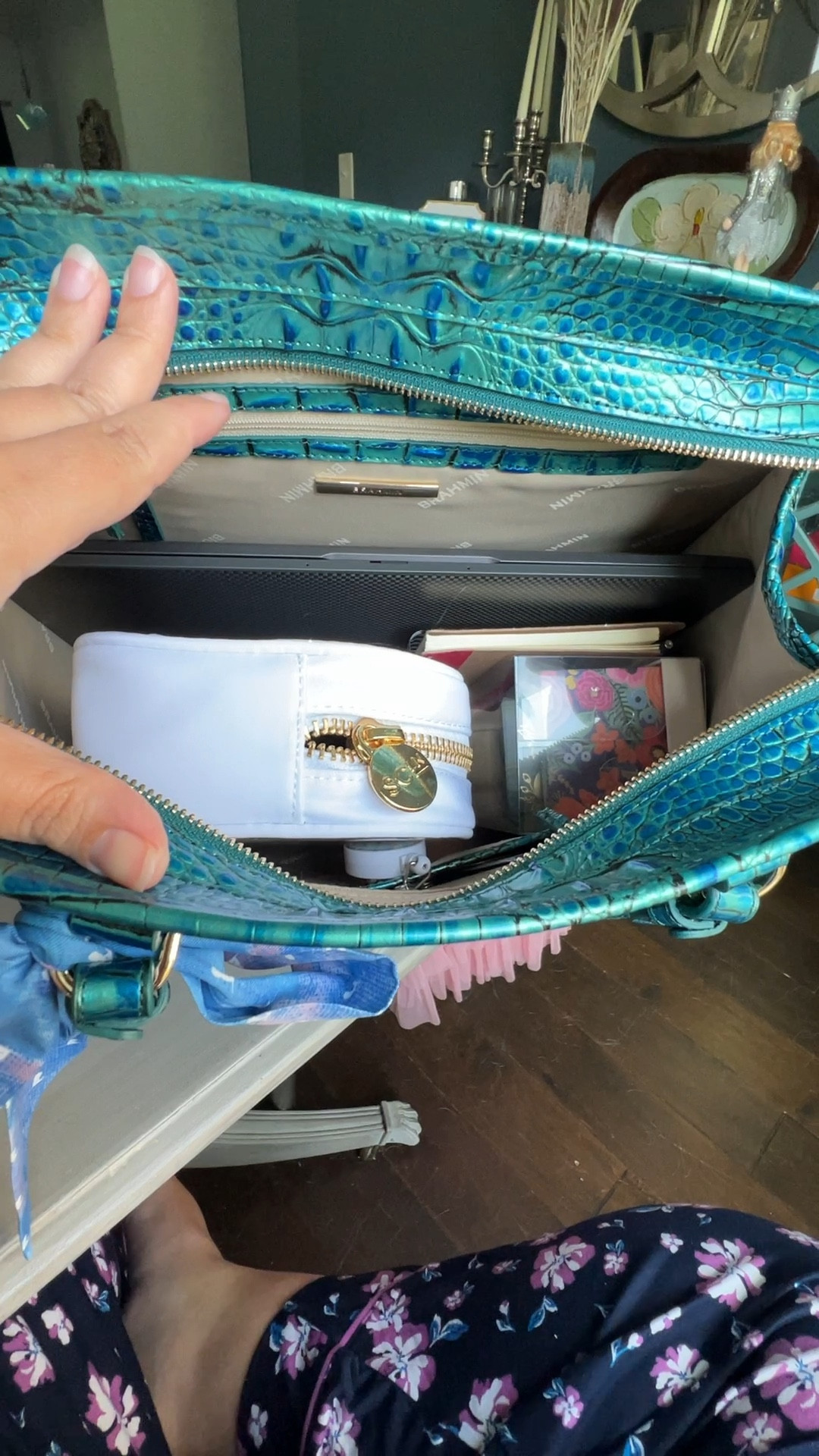 Brahmin green online purse