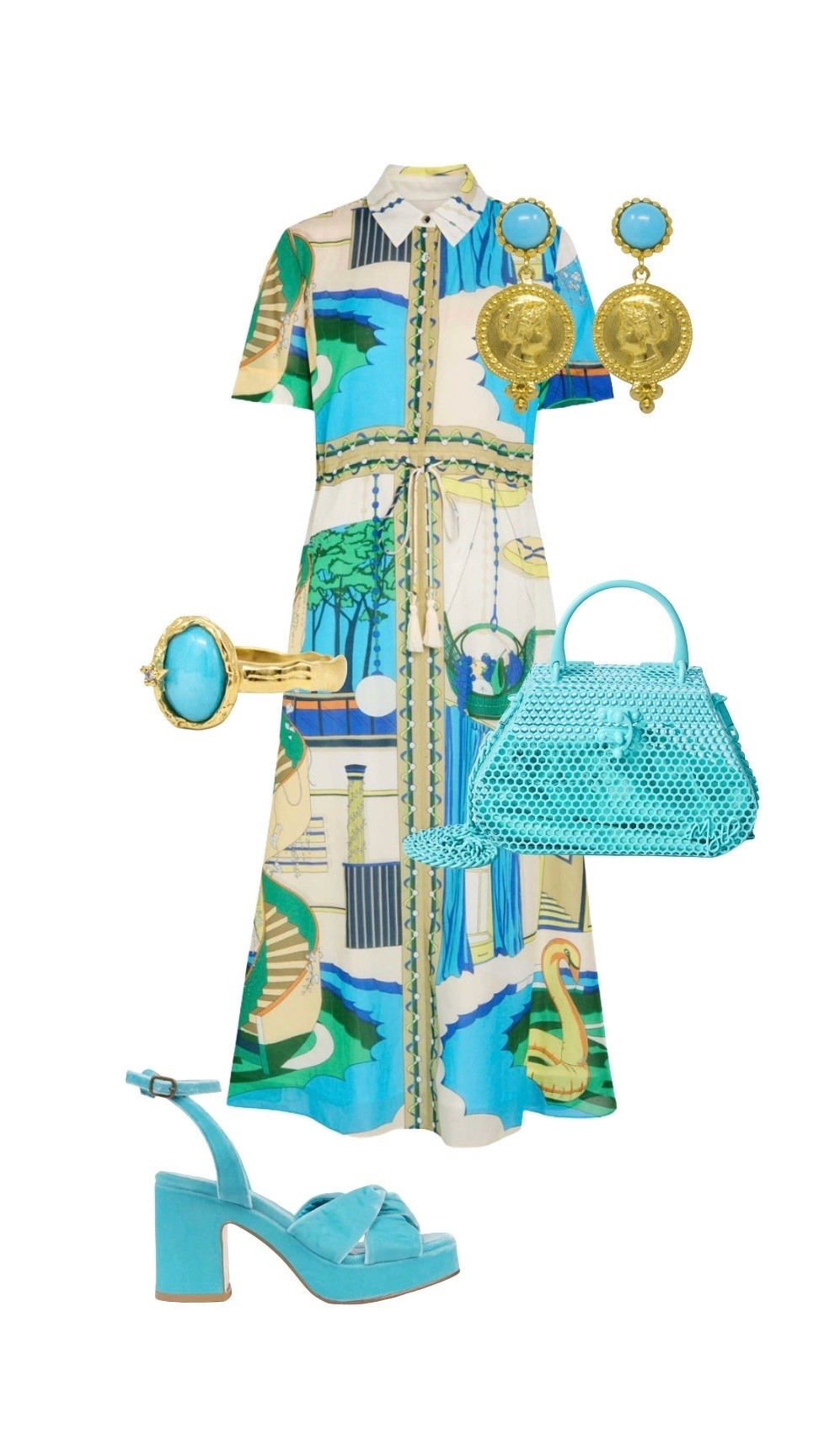 The ultimate day to night designer outfit for glamorous holidays and sunny days this summer!


Printed Shirt Dress Dress - New in Tory Burch at Harvey Nichols 

Turquoise Velvet Platform Heels - New in at Penelope Chilvers 

Cleopatra Turquoise Gold Drop Earrings & Turquoise Gold Ad Astra Ring - Vintouch Jewellery Italy at Wolf & Badger

Awuraba Turquoise Bag - on sale at Wolf & Badger 

Get 10% off everything at Wolf & Badger this bank holiday 

#LTKsale #LTKdresses #LTKuk

#LTKsummer #LTKluxury #LTKeurope