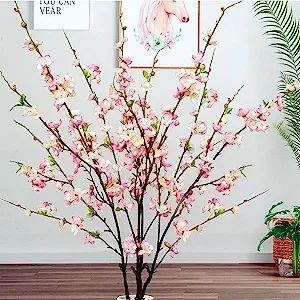 Boutique Plum Blossom Artificial Flowers Table Party Decorations Faux Pink Cherry Tree Stems Orch... | Amazon (US)