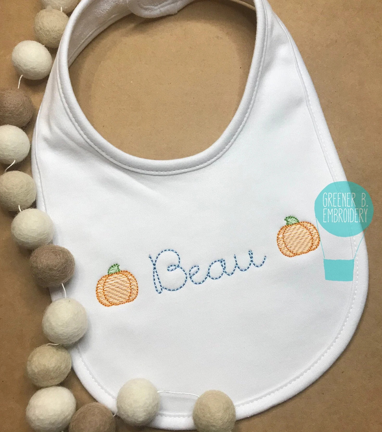 Personalized Thanksgiving Bib / Boy Pumpkin Bib / Halloween - Etsy | Etsy (US)